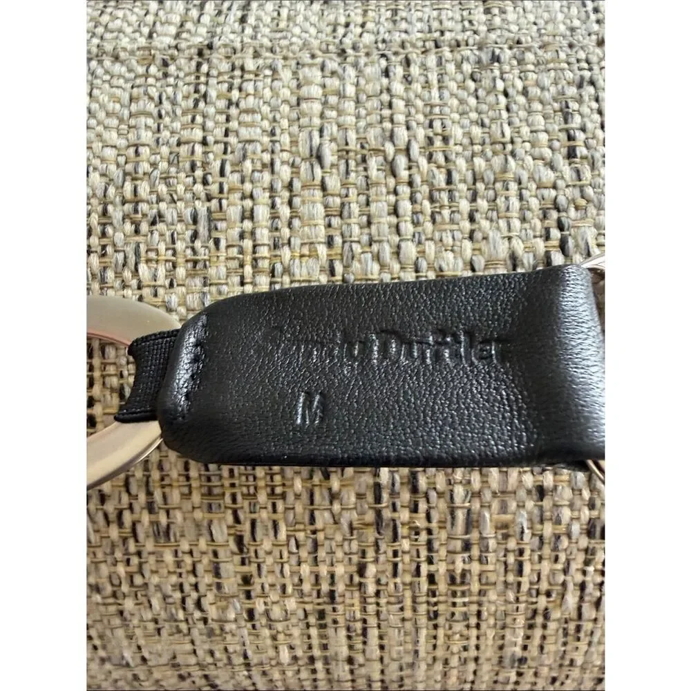Sandy Duftler leather/elastic fabric belt